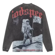 Godspeed Apollo 11 (1969) L_S Tee Grey Wash