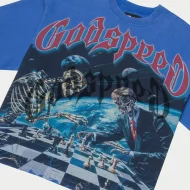 Godspeed GS OG Logo Checkmate T-Shirt Blue