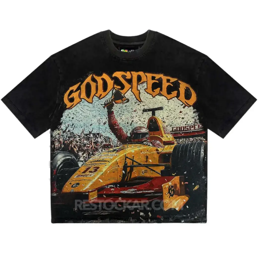 Godspeed GS OG Logo F1 Finish Line Black Tee