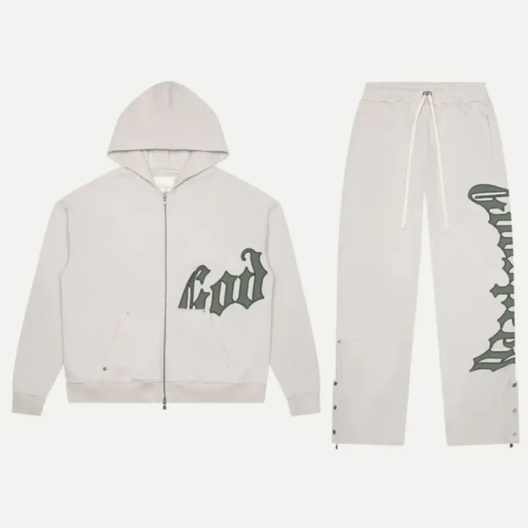 Godspeed GS OG Logo Zip-Up White Sweatsuit Godspeed GS OG Logo Zip-Up White Sweatsuit