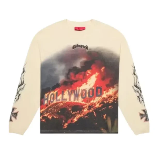 Godspeed Hollywood Inferno L_S T-Shirt Bone