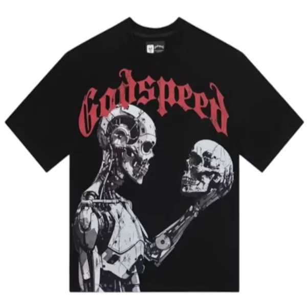 Godspeed Mankind vs AI III T-Shirt Black_Red