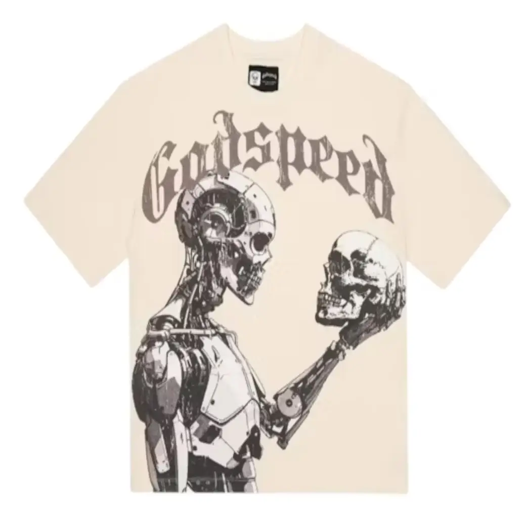 Godspeed Mankind vs AI III T-Shirt Bone_Black Godspeed Mankind vs AI III T-Shirt Bone_Black