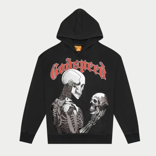 Godspeed Mankind vs Ai Embroidered Hoodie Black