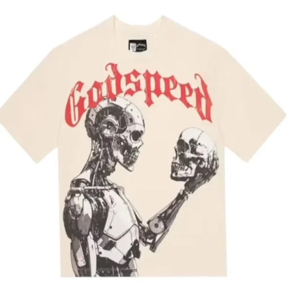 Godspeed Mankind vs Ai III T-Shirt Bone_Red