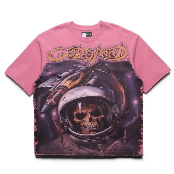 Godspeed New York Space Traveler Tee Pink