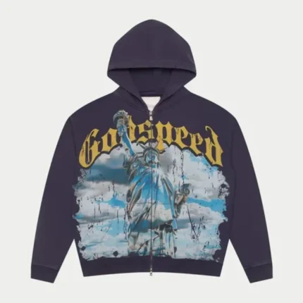 Godspeed OG Logo Chrome Liberty Zip-Up Hoodie Navy