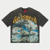 Godspeed OG Logo Cotton Grey Wash T-Shirt