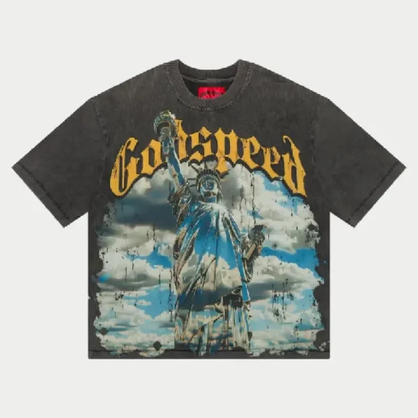 Godspeed OG Logo Cotton Grey Wash T-Shirt