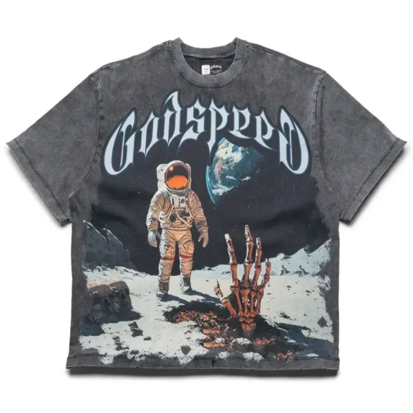 Godspeed OG Logo First Contact Grey Wash Tee