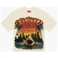 Godspeed OG Logo Miami Shark T-Shirt Cream