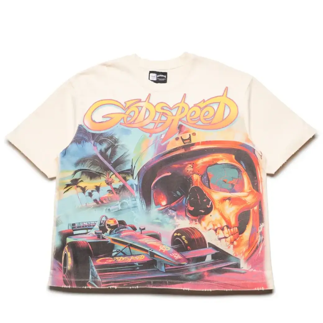 Godspeed OG Logo New York F1 Dreams Tee Bone Godspeed OG Logo New York F1 Dreams Tee Bone