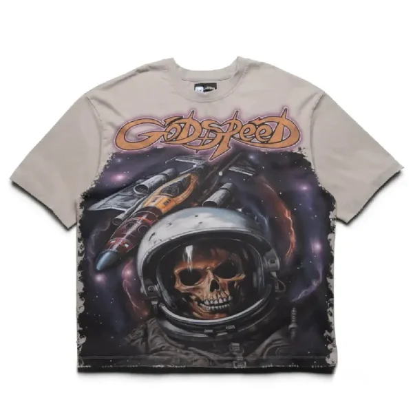 Godspeed OG Logo New York Space Traveler Stone T-Shirt