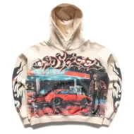 Godspeed OG Logo Pitstop Cream Wash Hoodie