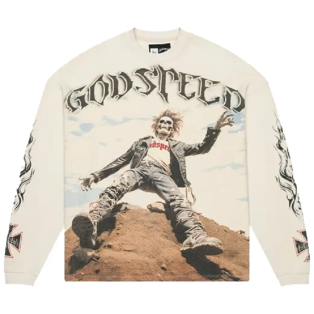 Godspeed OG Logo Rocker Thermal SweatShirt Bone