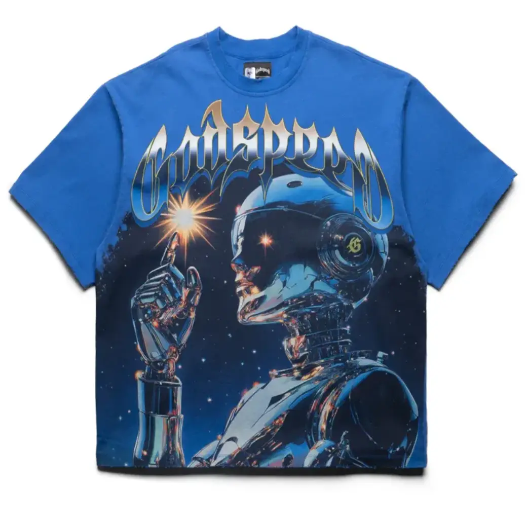 Godspeed OG Logo Sputnik Moment Tee Royal Blue Godspeed OG Logo Sputnik Moment Tee Royal Blue