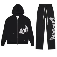 Godspeed OG Logo V2 Sweatsuit Black_Silver Satin