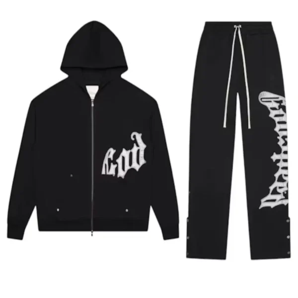 Godspeed OG Logo V2 Sweatsuit Black_Silver Satin