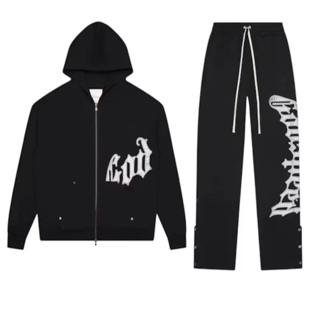 Godspeed OG Logo V2 Sweatsuit Black_Silver Satin