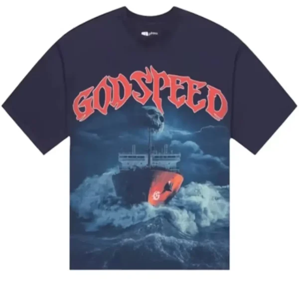 Godspeed Sea Sick T-Shirt Navy
