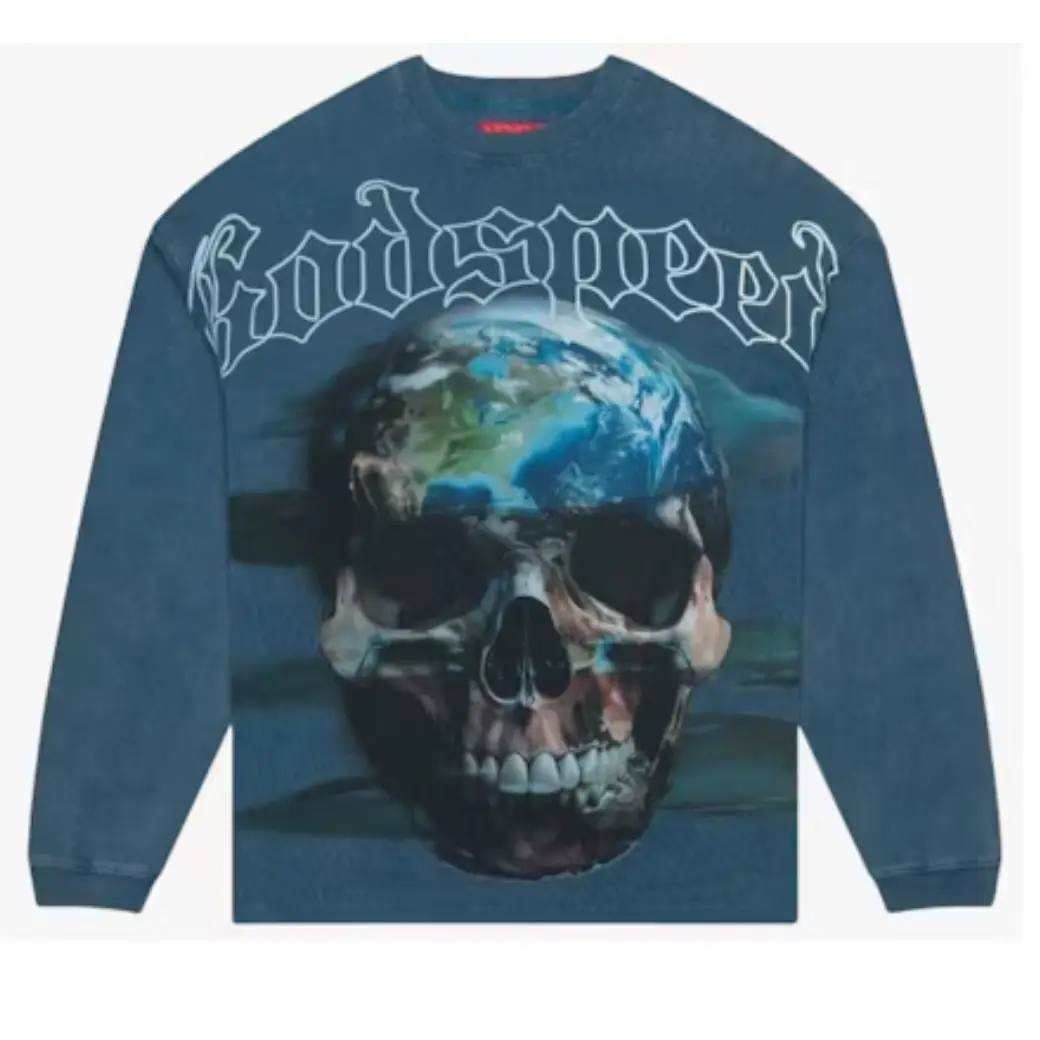 Godspeed Skull Globe L_S Tee Godspeed Skull Globe L_S Tee