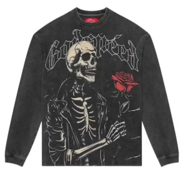 Godspeed Valentine L_S T-Shirt Grey Wash